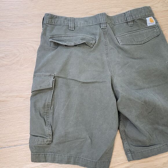 Carhartt Cargo Shorts Mens Size 36 Green Canvas Relaxed Fit Work Casual Utility - Picture 9 of 11